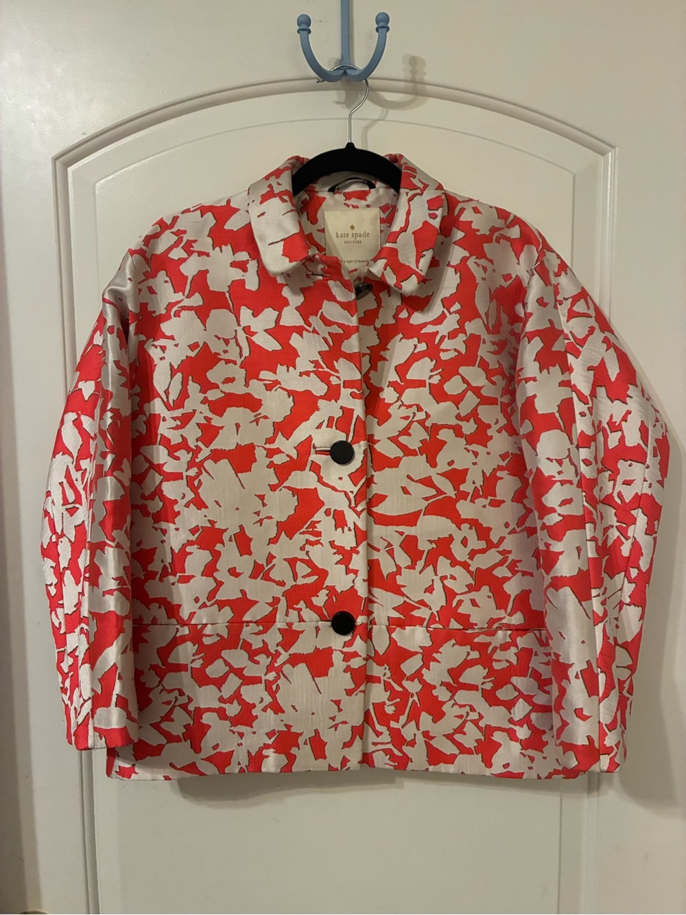 Swing jacket by Kate Spade - 2014 Spring Collection - Coral Abstract Print - 4